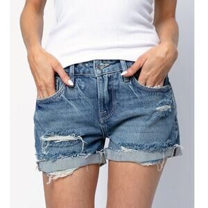 $188 Frame Denim 'Le Grand Garcon' Distressed Jean Shorts - 26